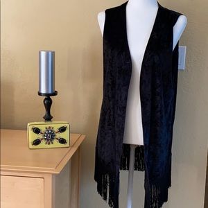 Black vest with Fringe